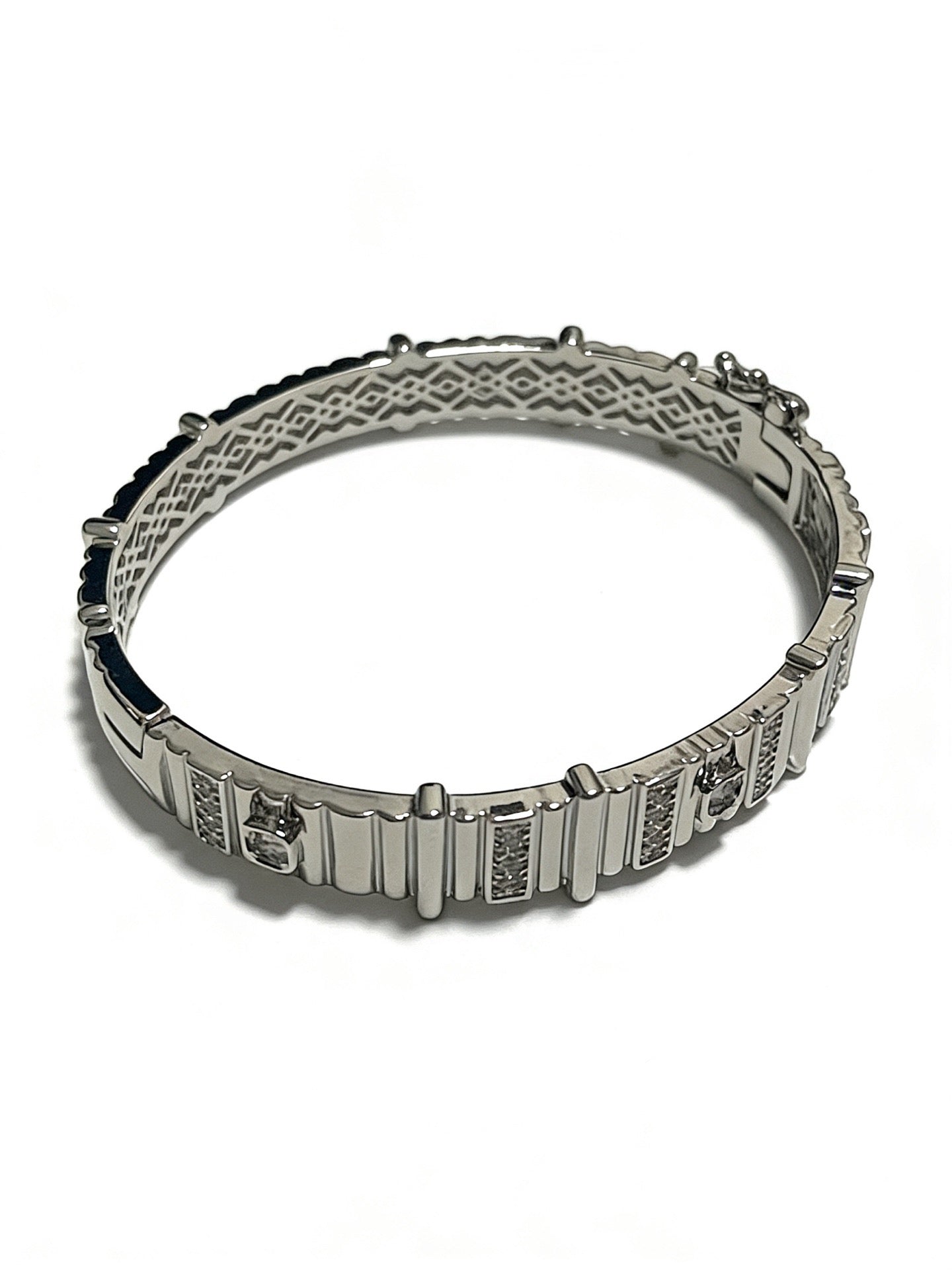 Sculptural Statement Bracelet in Gold-Tone – Design 131 front view