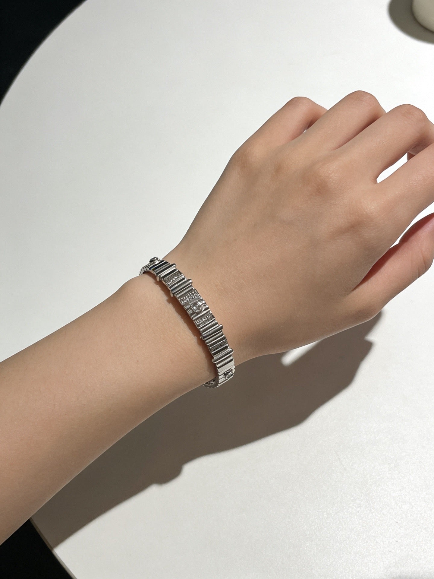 Sculptural Statement Bracelet in Gold-Tone – Design 131 main product view