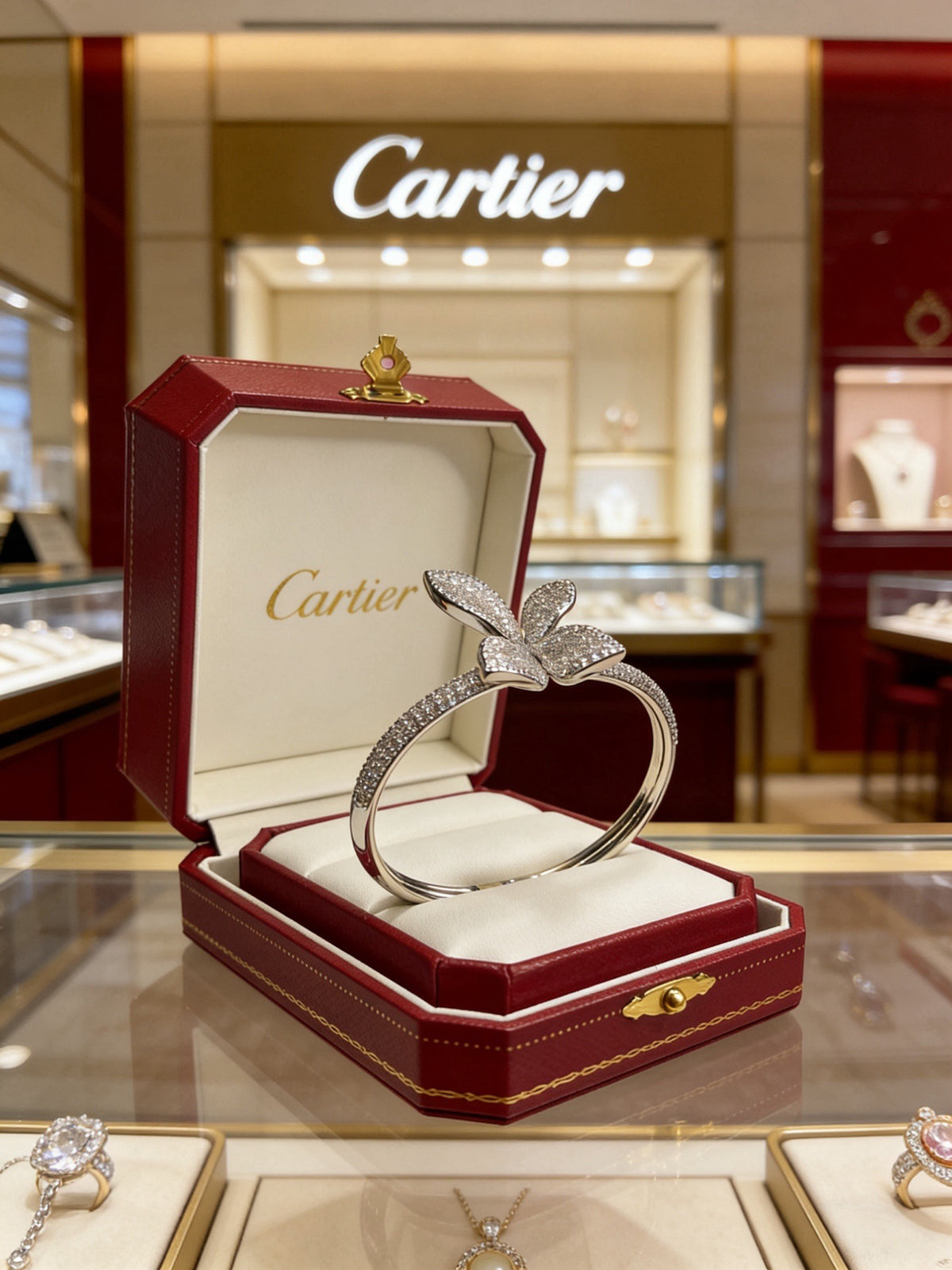 Sculptural Statement Bracelet in Gold-Tone – Design 129 styled view