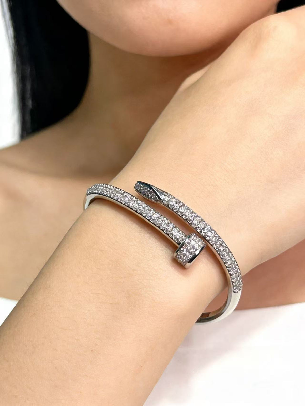 Sculptural Statement Bracelet in Gold-Tone – Design 128 detail view