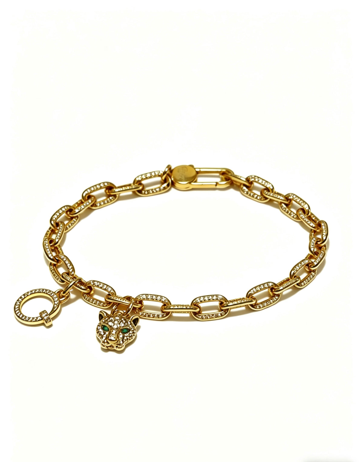 Sculptural Statement Bracelet in Gold-Tone – Design 127 detail view