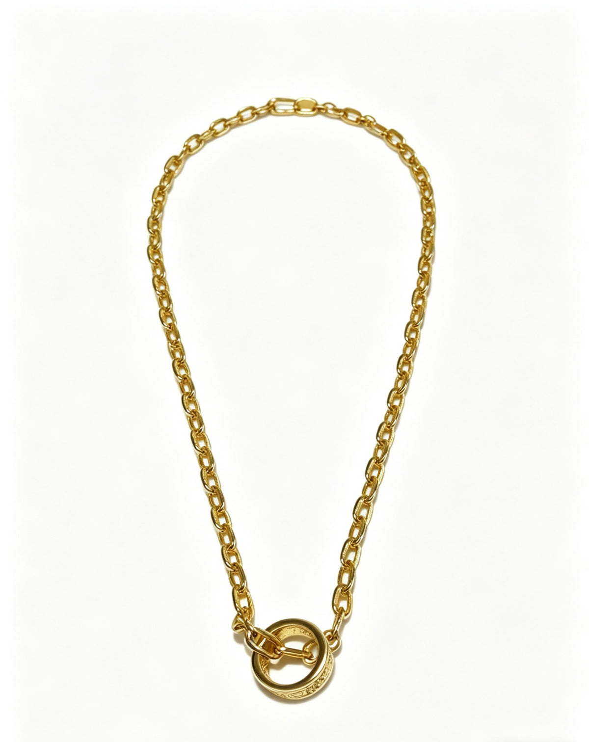 Sculptural Pendant Necklace in Gold-Tone – Design 06 main product view