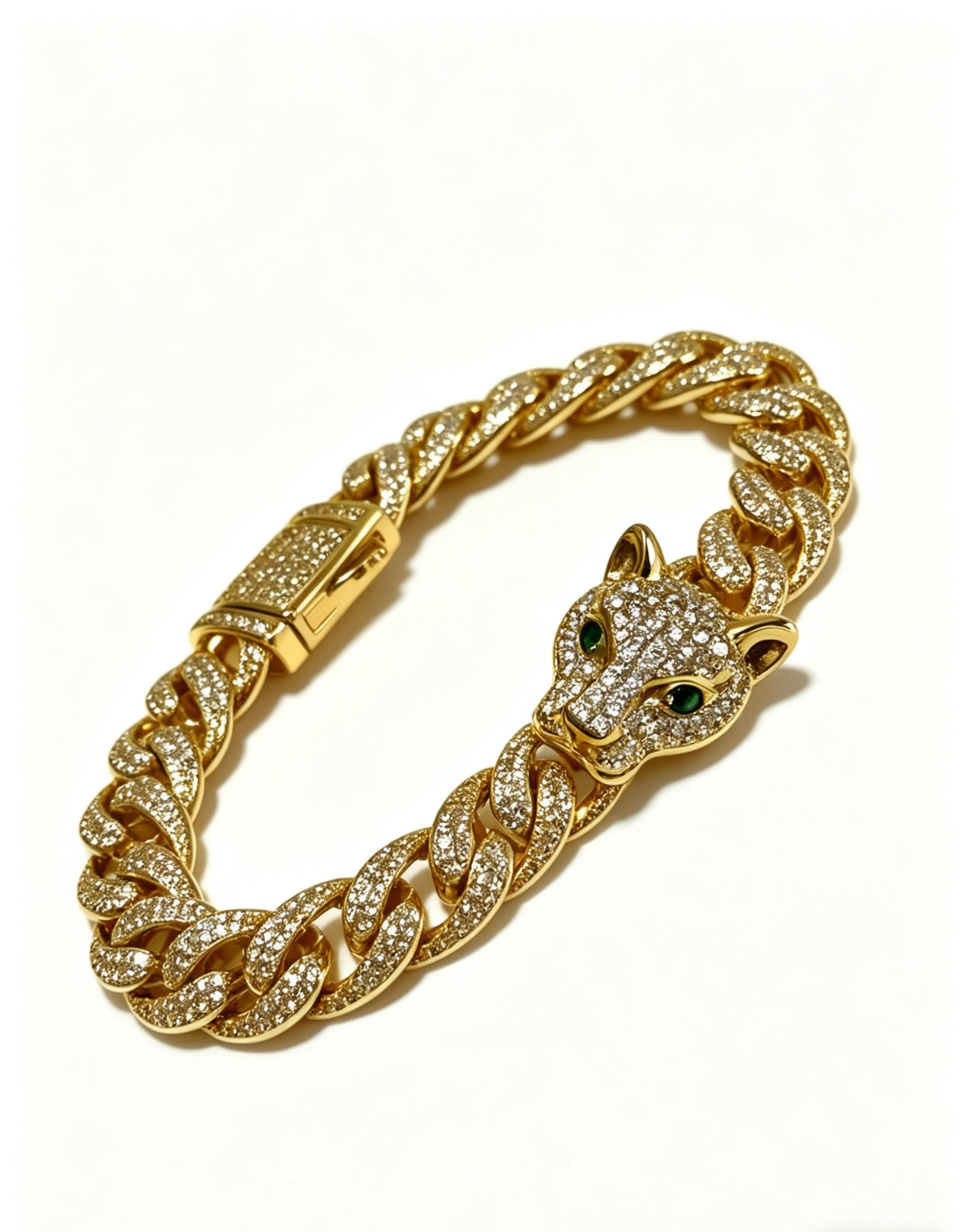 Sculptural Statement Bracelet in Gold-Tone – Design 126 detail view