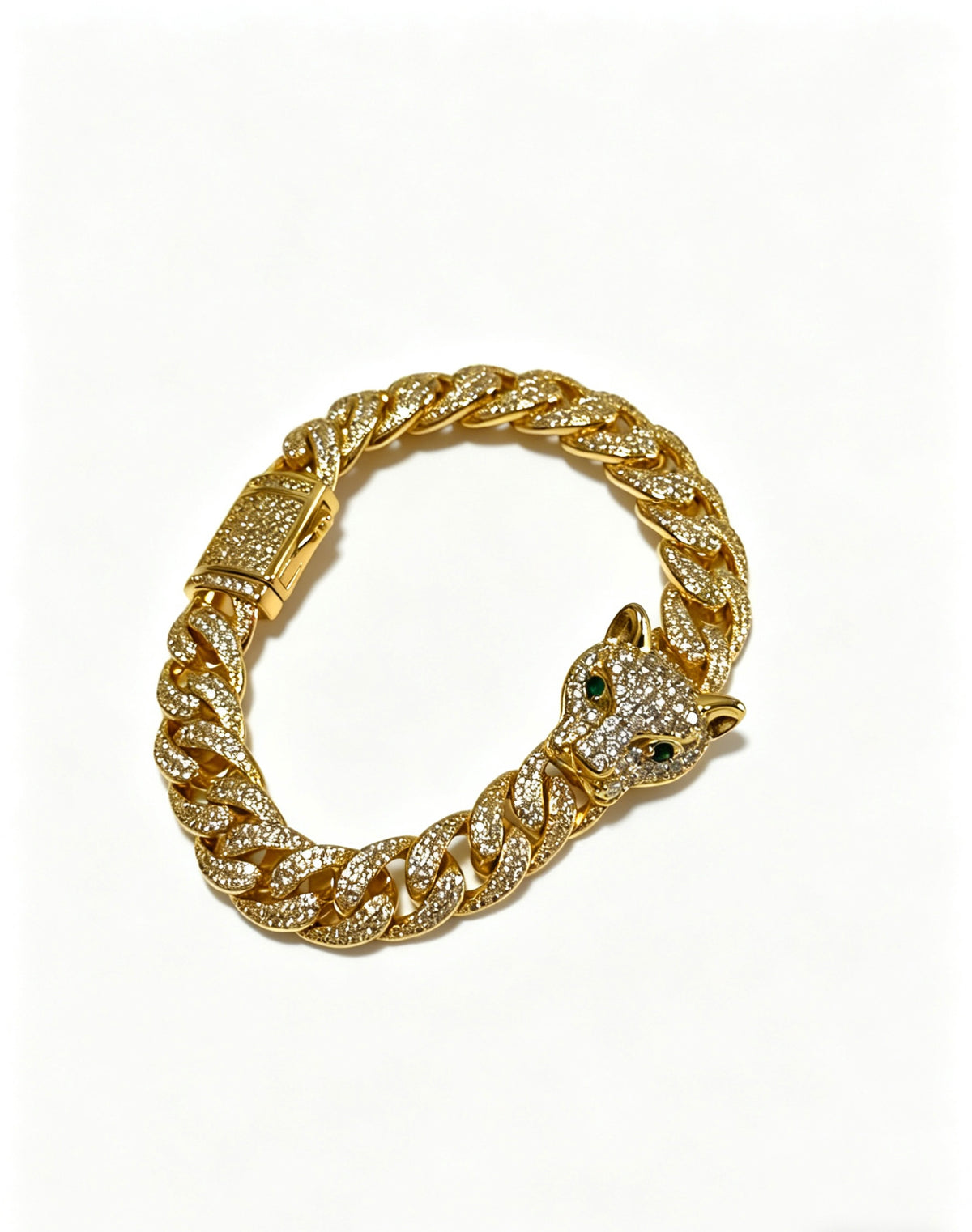 Sculptural Statement Bracelet in Gold-Tone – Design 126 main product view