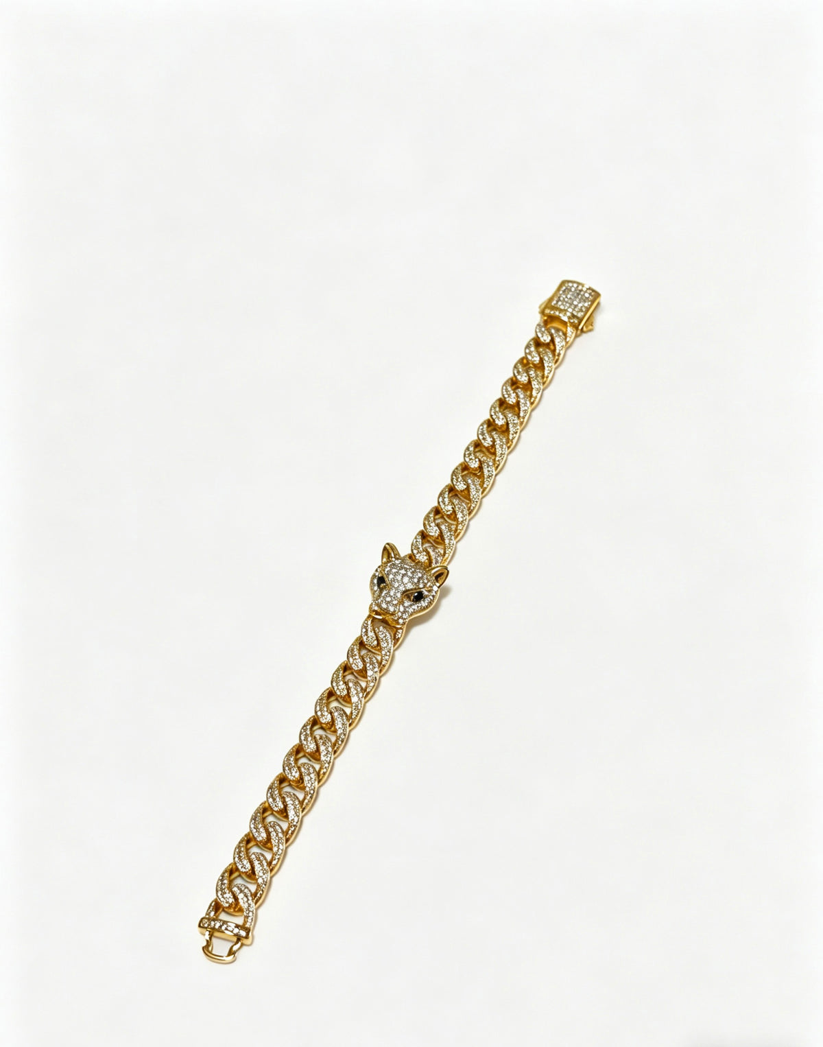 Sculptural Statement Bracelet in Gold-Tone – Design 126 front view