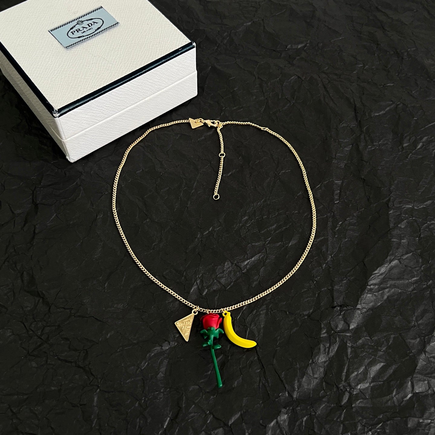 Signature Emblem Pendant Necklace in Polished Metal-Tone – Design 02 front view