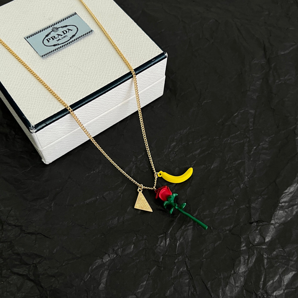 Signature Emblem Pendant Necklace in Polished Metal-Tone – Design 01 main product view