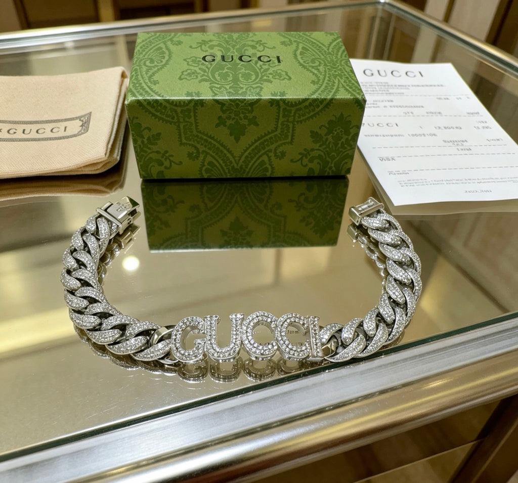 Geometric Emblem Bracelet in Polished Metal-Tone – Design 092 close-up detail