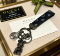 Double-G Emblem Keychain in Polished Metal-Tone – Design 013 main product view
