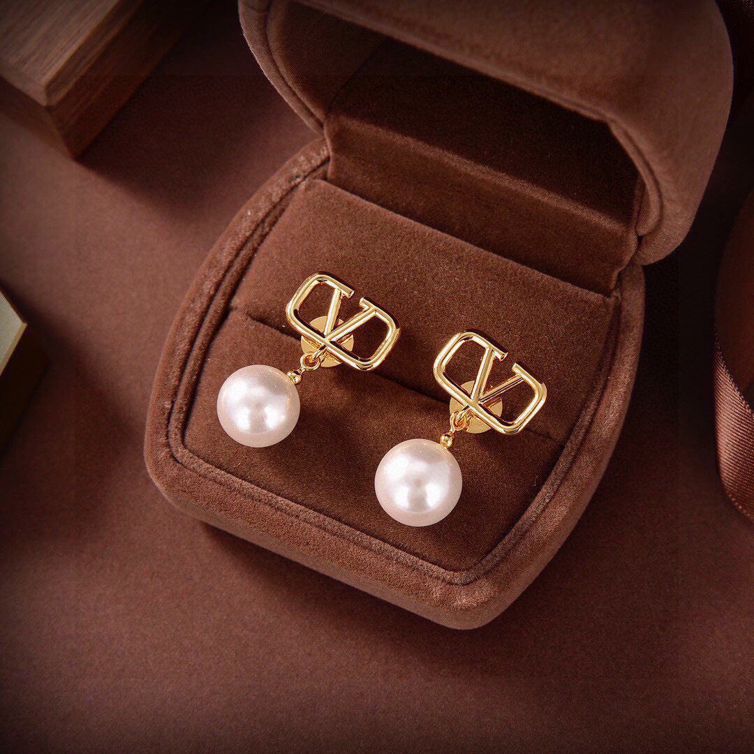 Signature Emblem Stud Earrings in Gold-Tone – Design 17 main product view