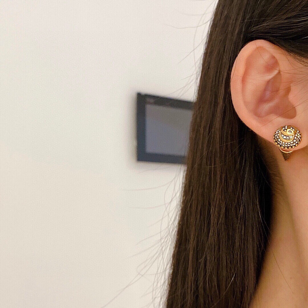 Geometric Emblem Statement Ring in Polished Metal-Tone – Design 001 styled product view