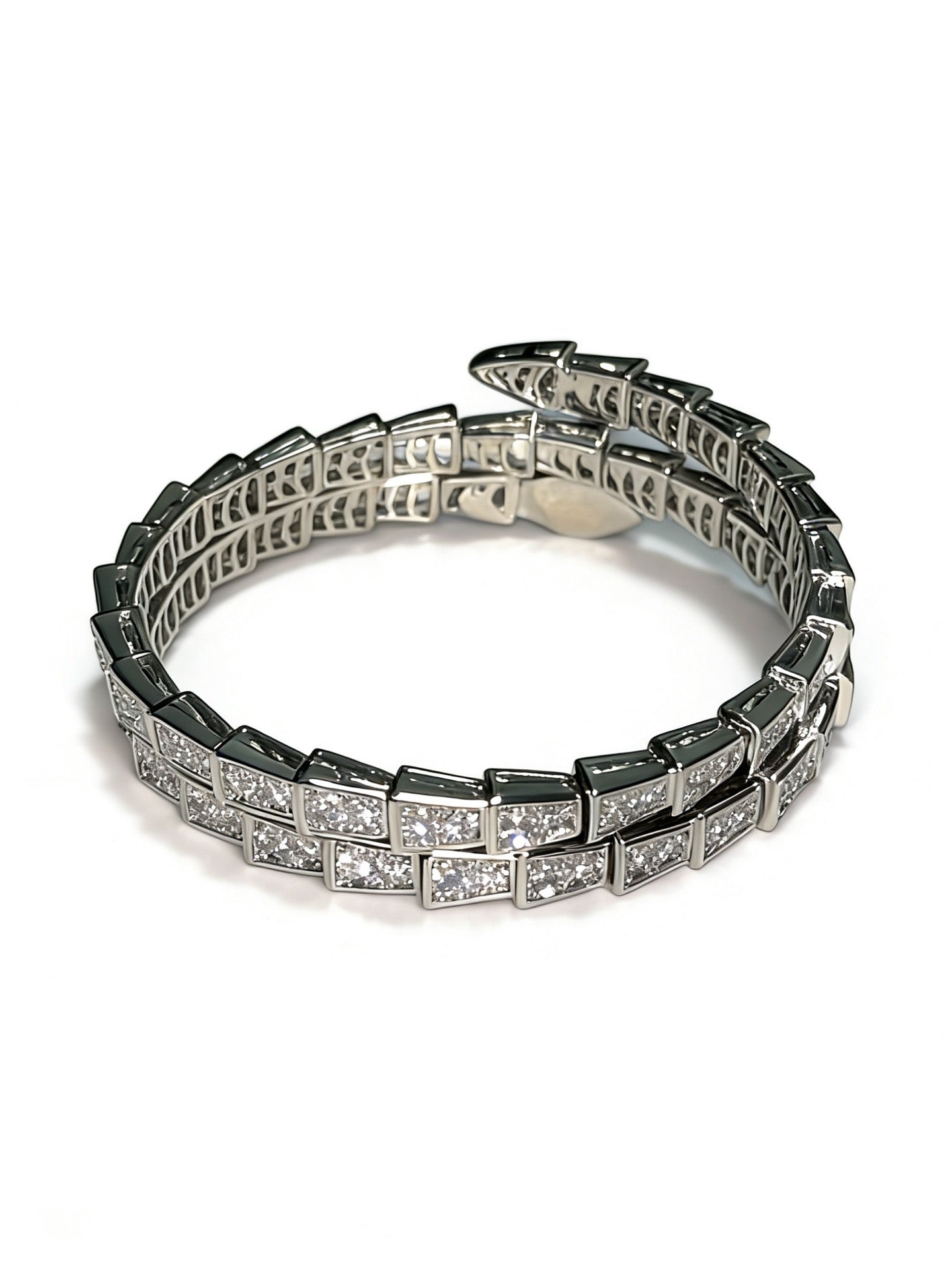 Sculptural Statement Bracelet in Gold-Tone – Design 148 front view
