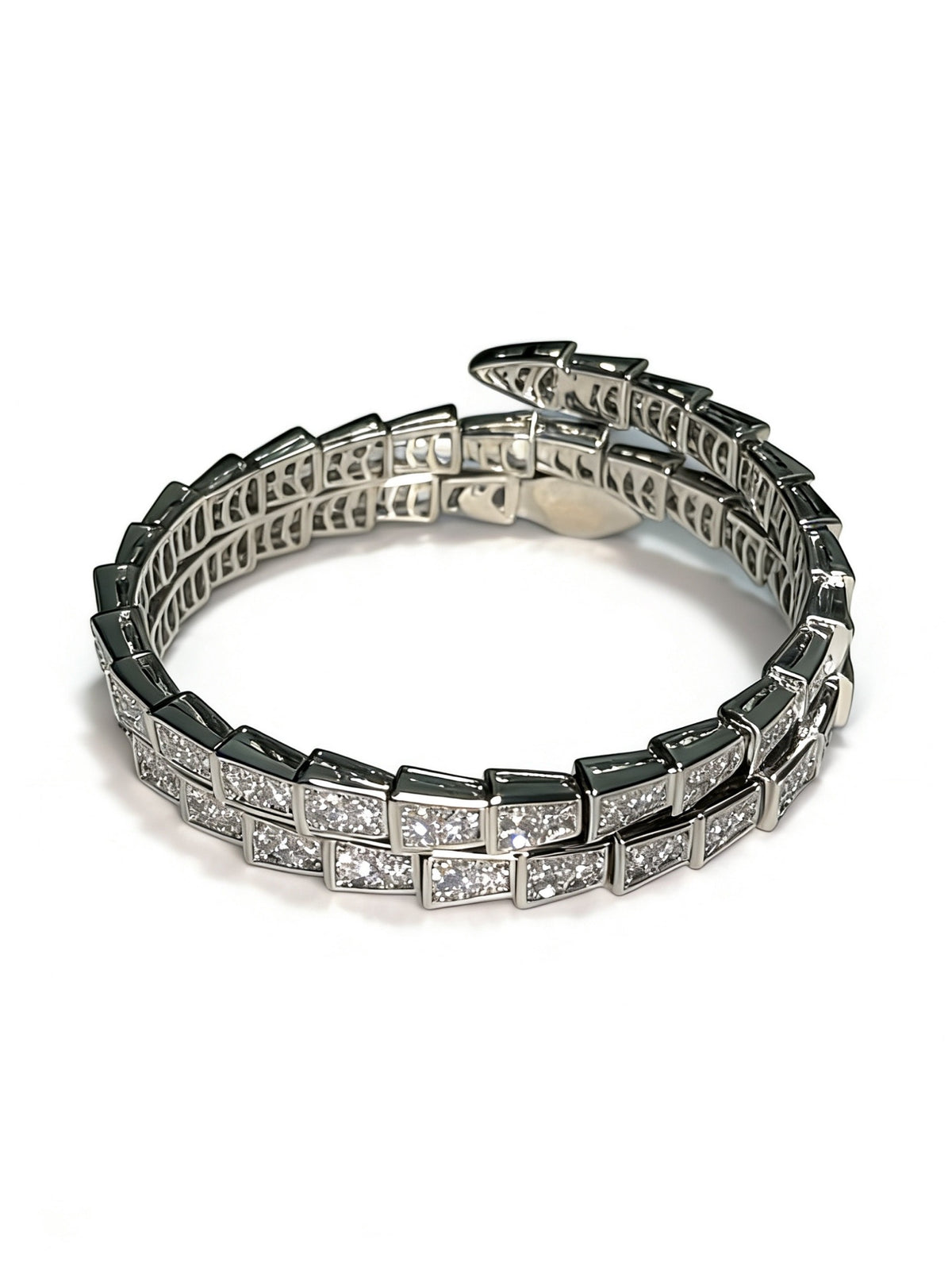 Sculptural Statement Bracelet in Gold-Tone – Design 148 front view