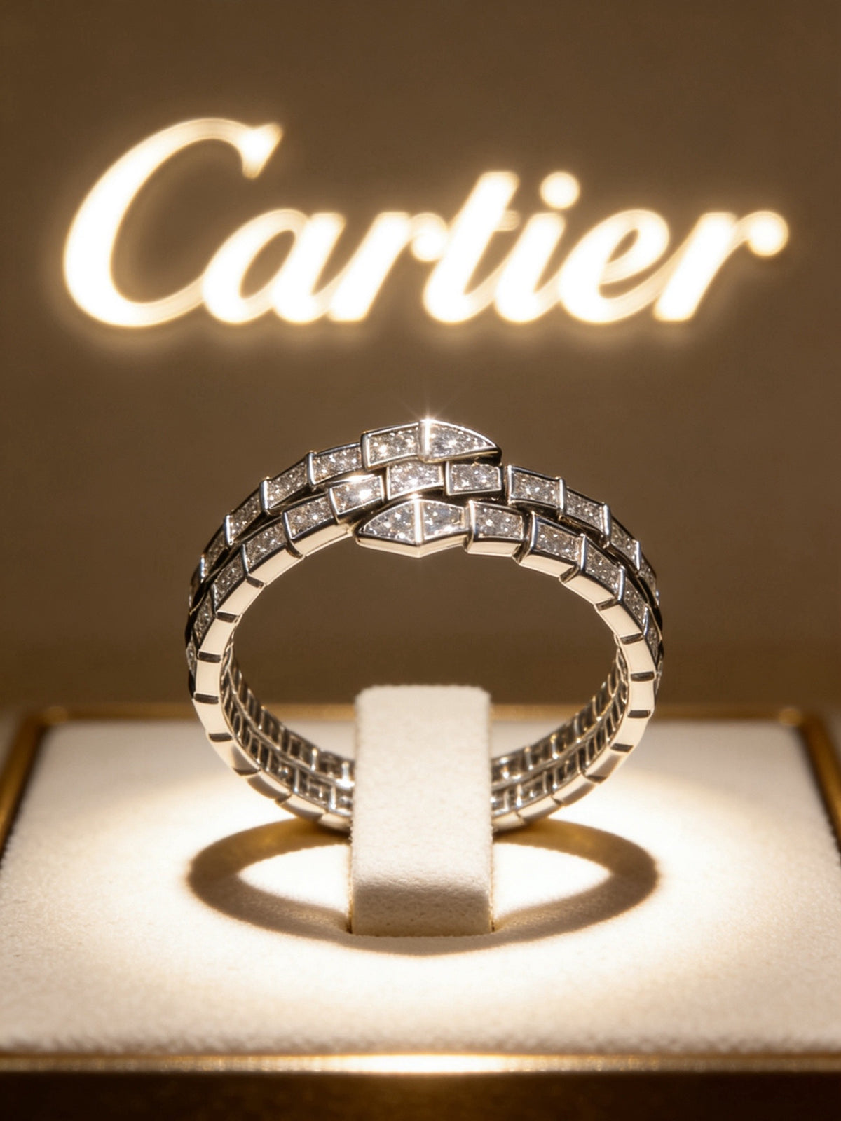 Sculptural Statement Bracelet in Gold-Tone – Design 148 close-up detail