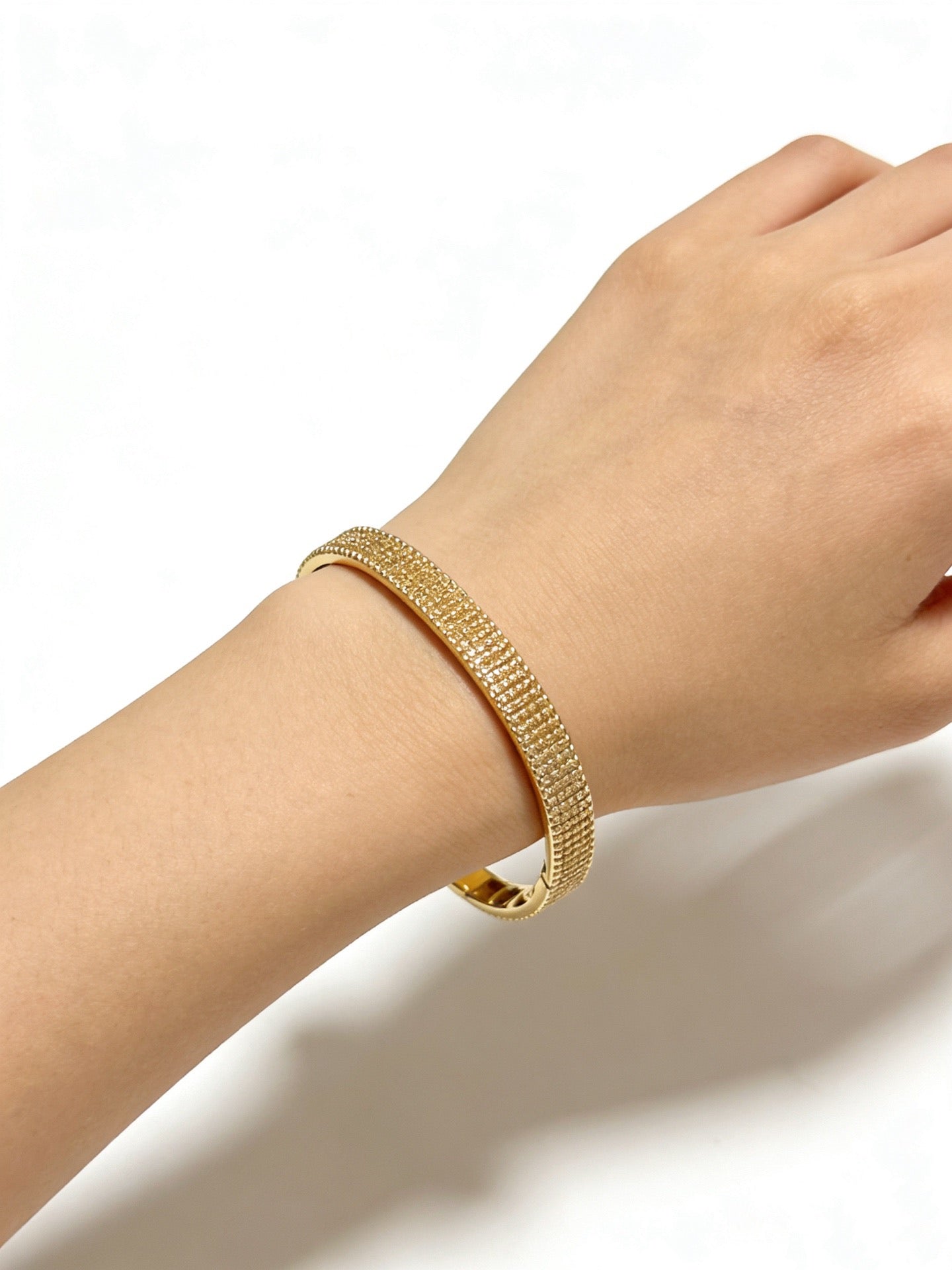 Sculptural Statement Bracelet in Gold-Tone – Design 146 main product view