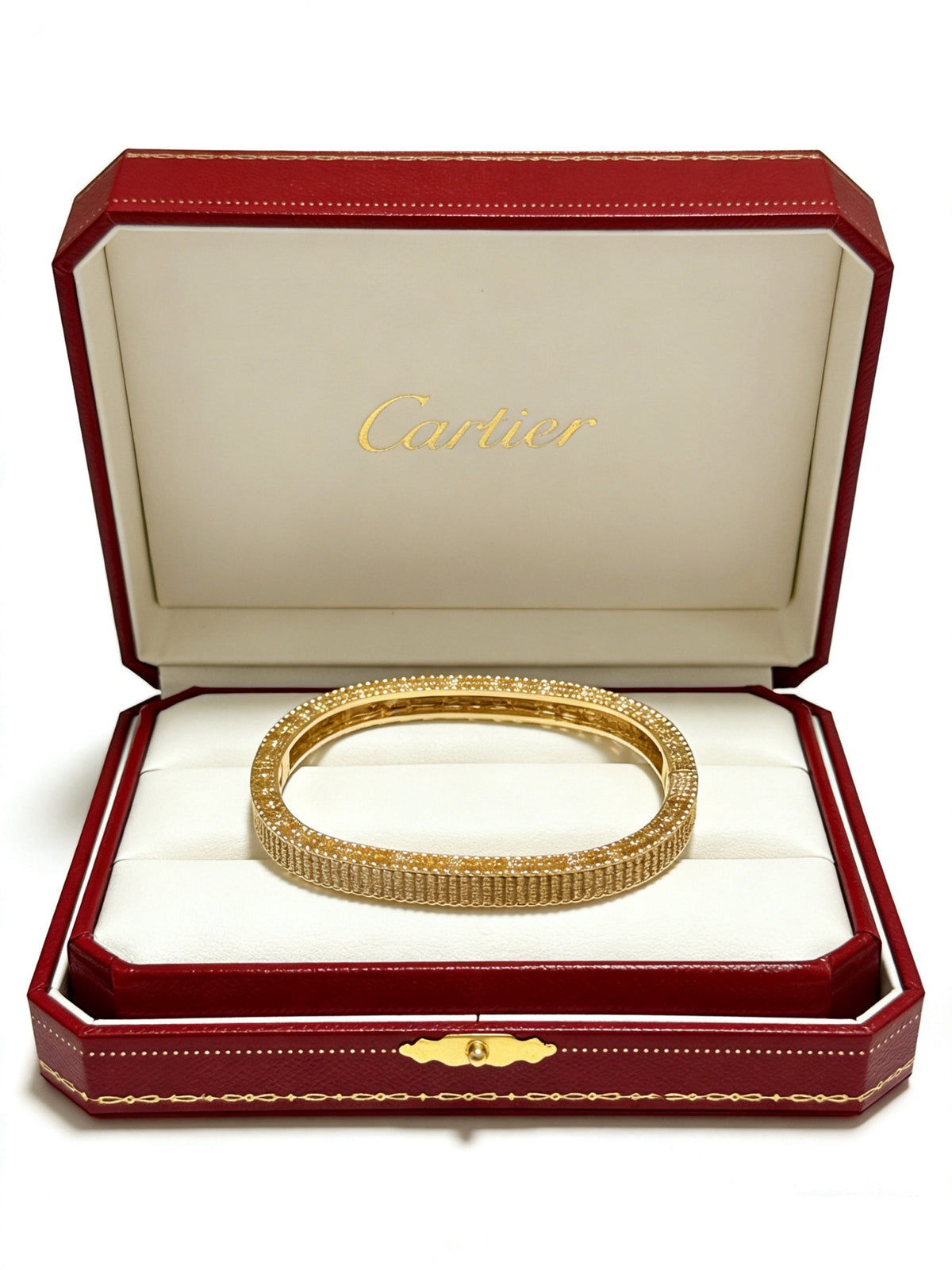 Sculptural Statement Bracelet in Gold-Tone – Design 146 detail view