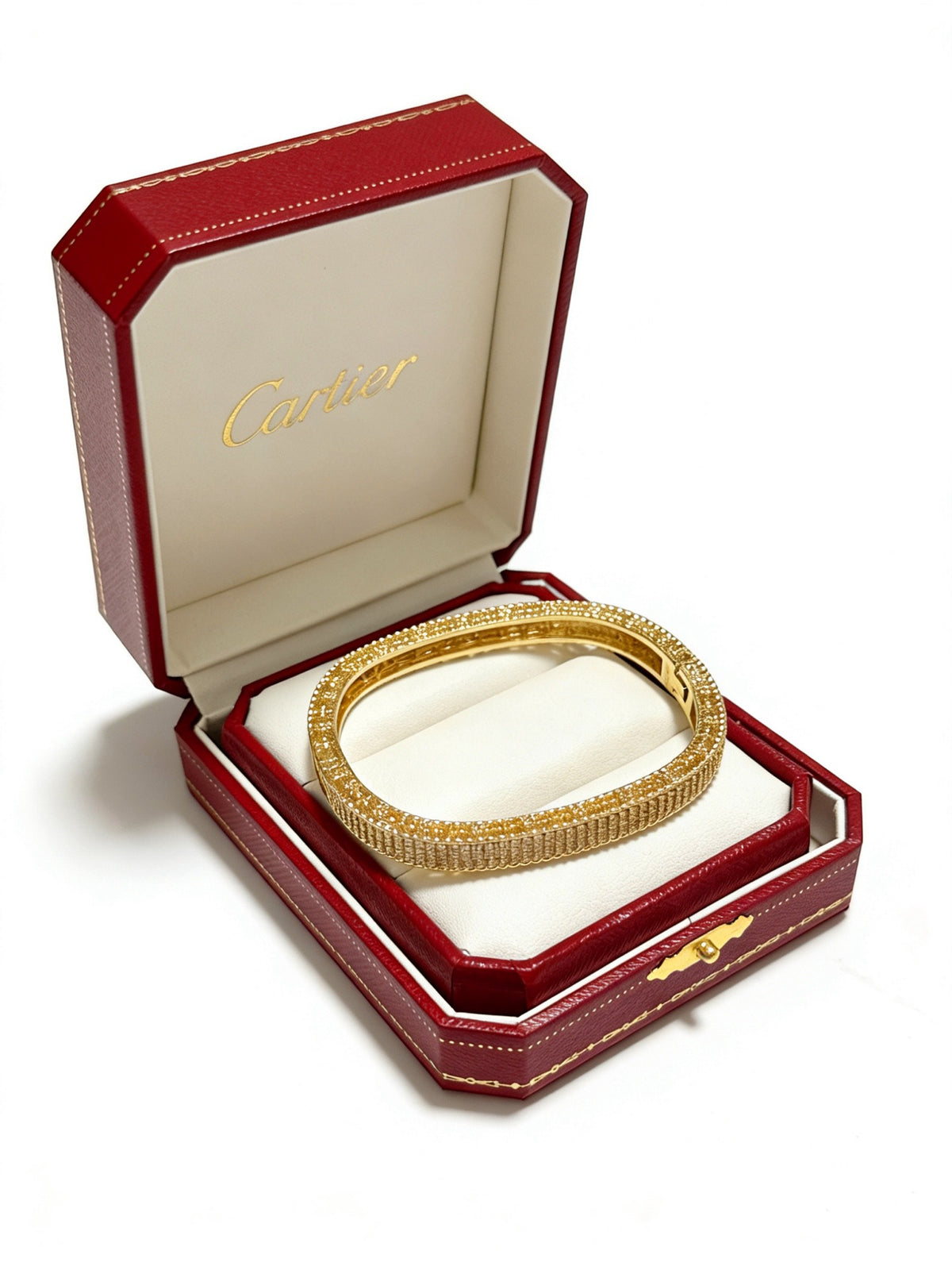 Sculptural Statement Bracelet in Gold-Tone – Design 146 main product view