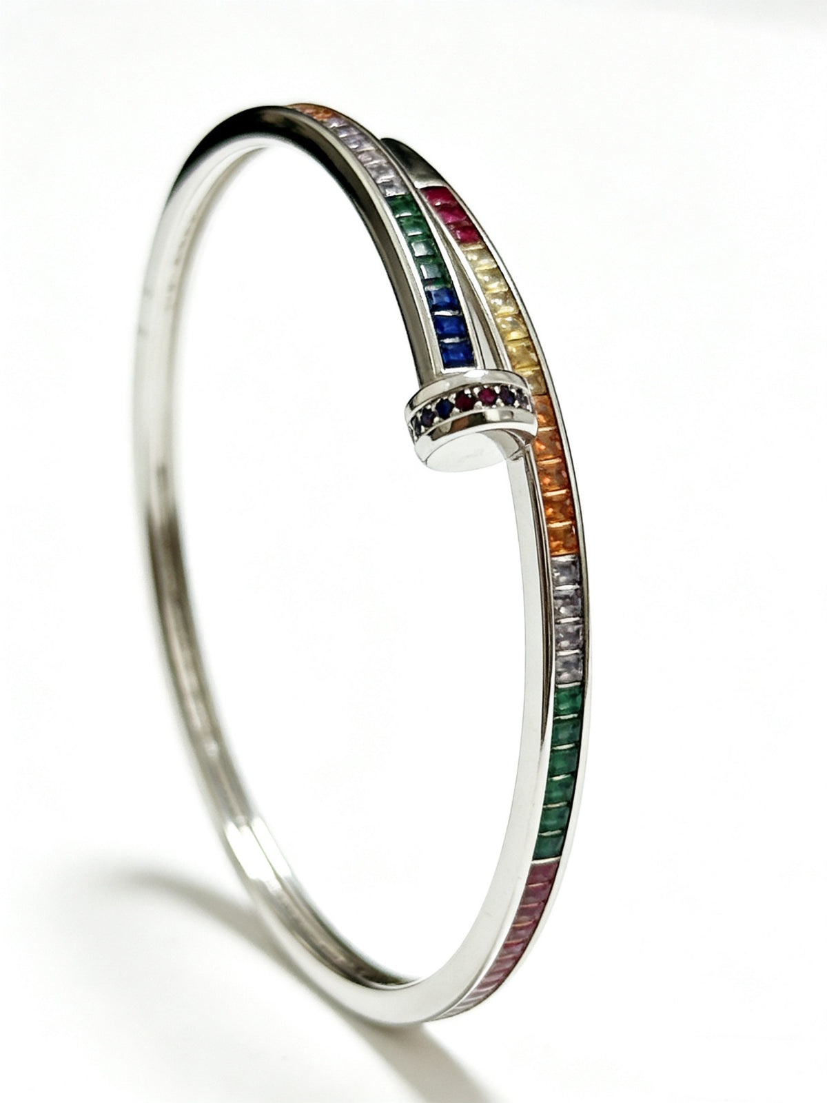 Sculptural Statement Bracelet in Gold-Tone – Design 145 front view