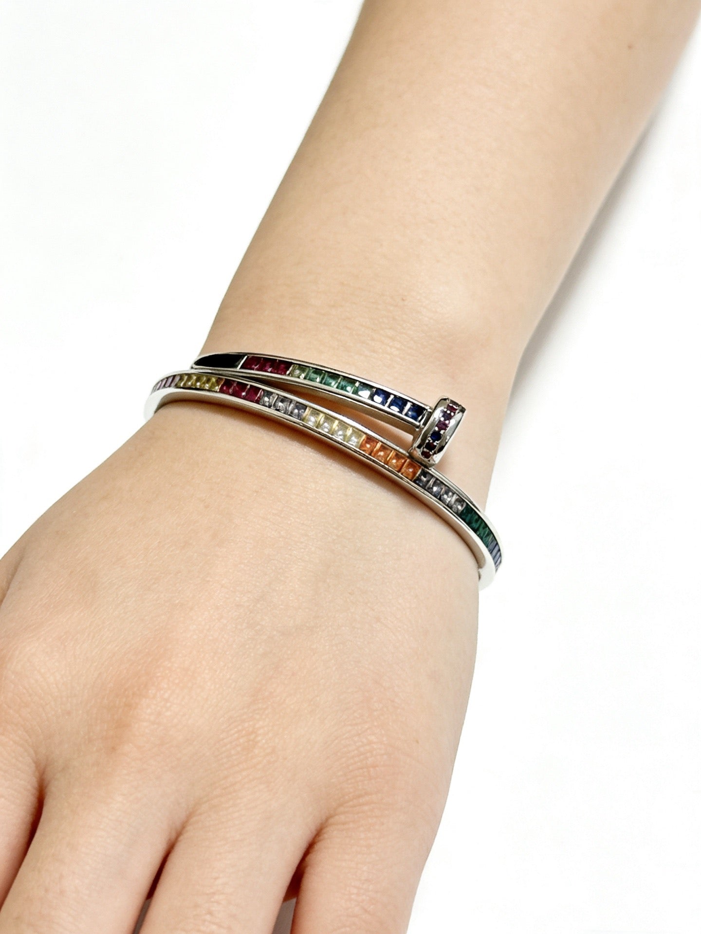 Sculptural Statement Bracelet in Gold-Tone – Design 145 side detail