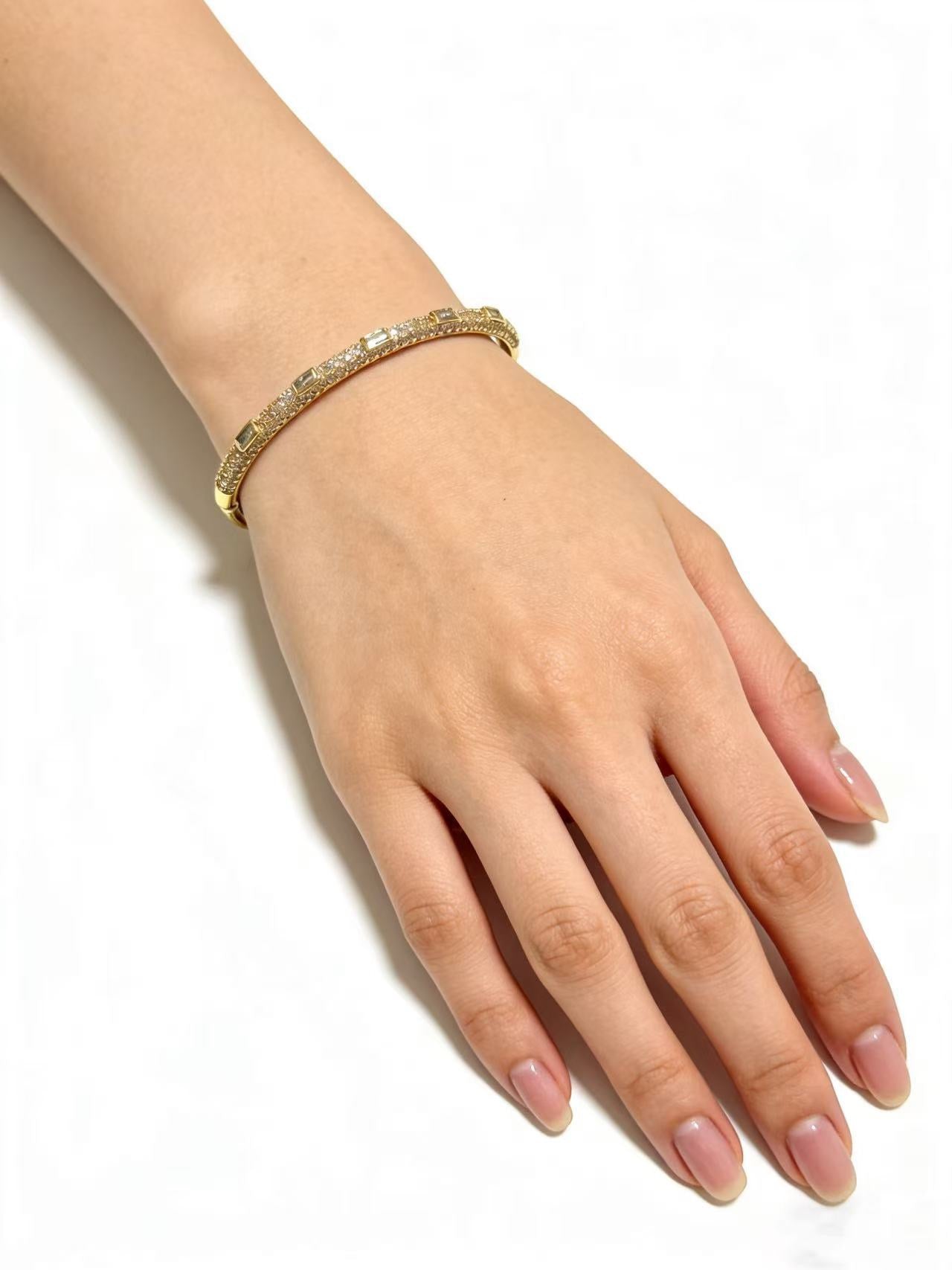 Sculptural Statement Bracelet in Gold-Tone – Design 144 styled view