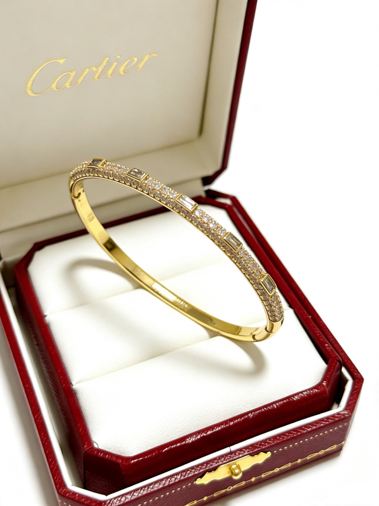Sculptural Statement Bracelet in Gold-Tone – Design 144 front view