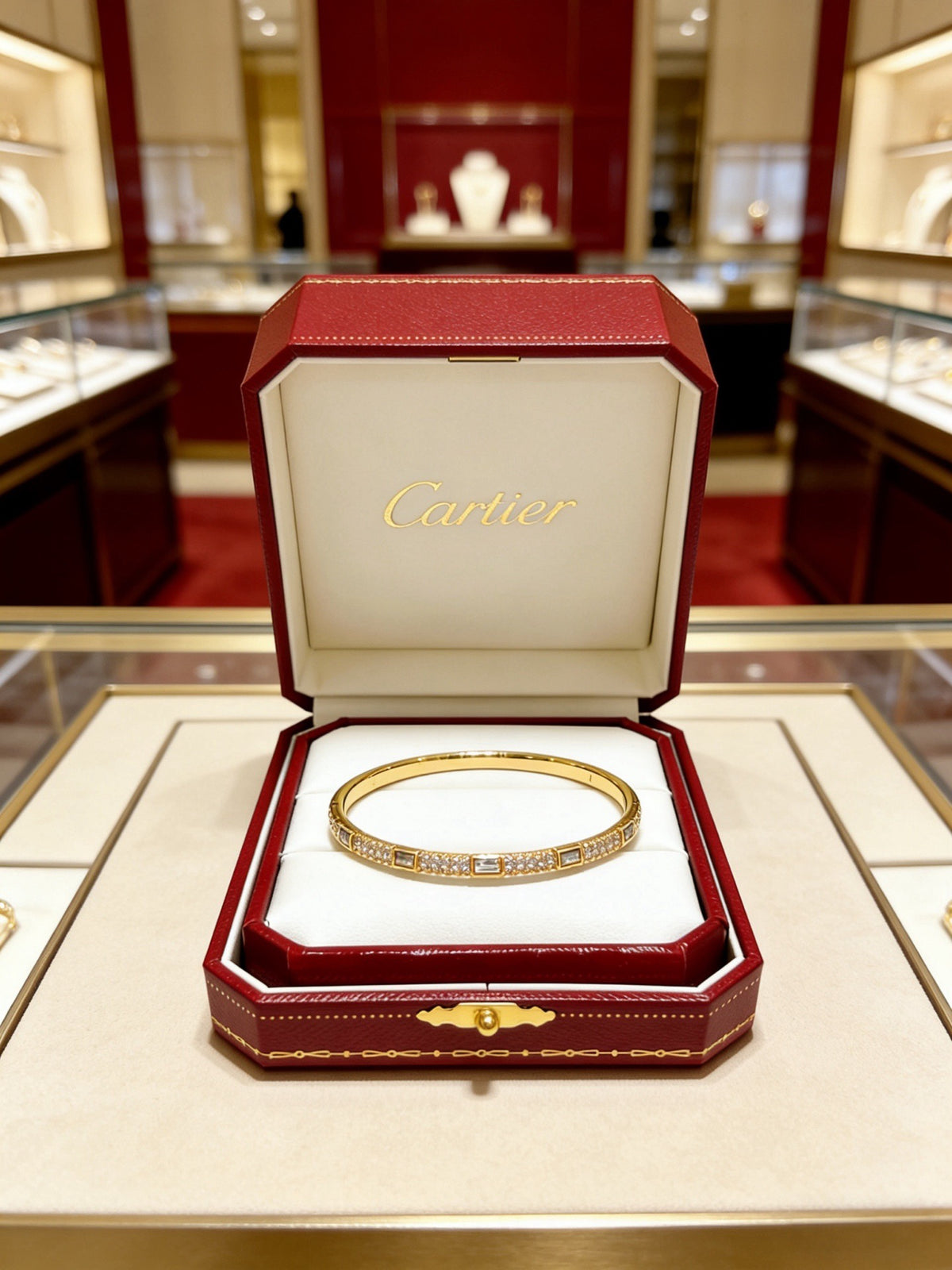 Sculptural Statement Bracelet in Gold-Tone – Design 144 main product view