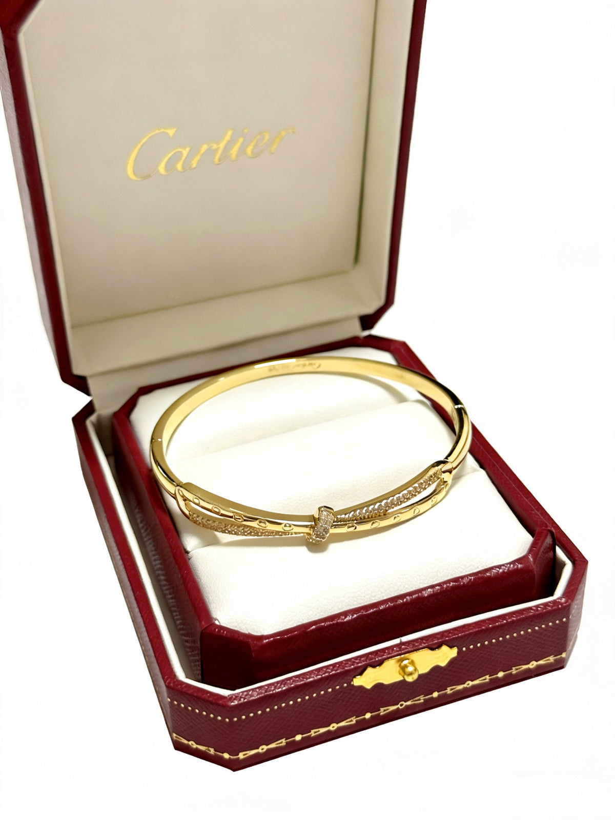 Sculptural Statement Bracelet in Gold-Tone – Design 143 main product view