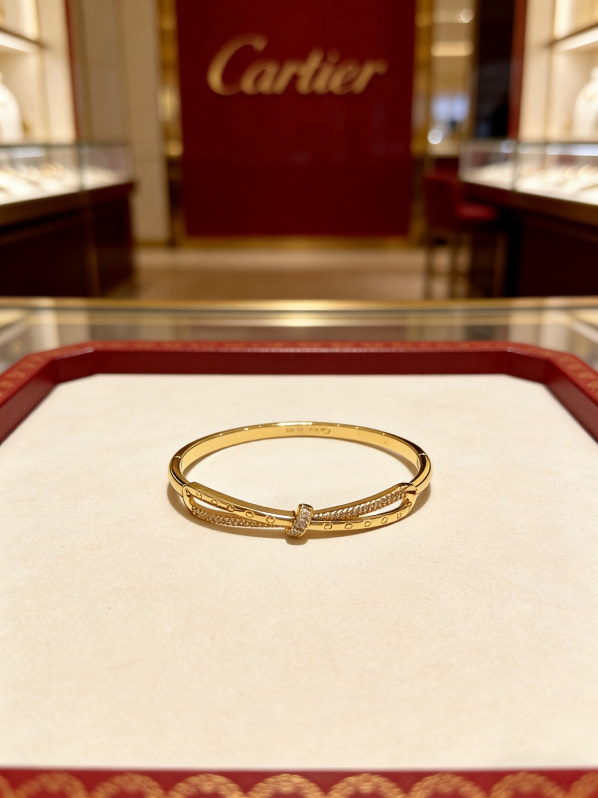 Sculptural Statement Bracelet in Gold-Tone – Design 143 main product view