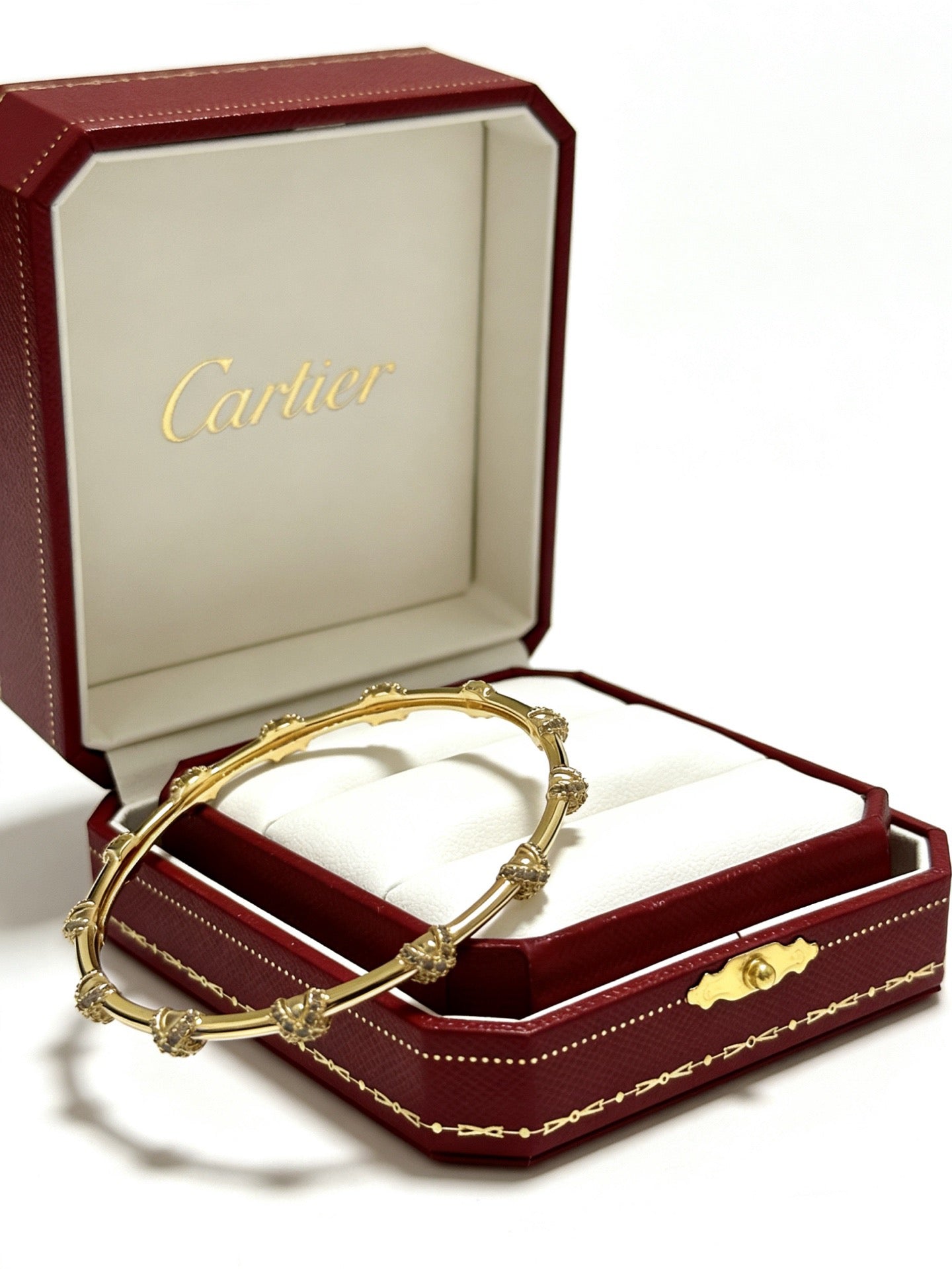 Sculptural Statement Bracelet in Gold-Tone – Design 142 front view