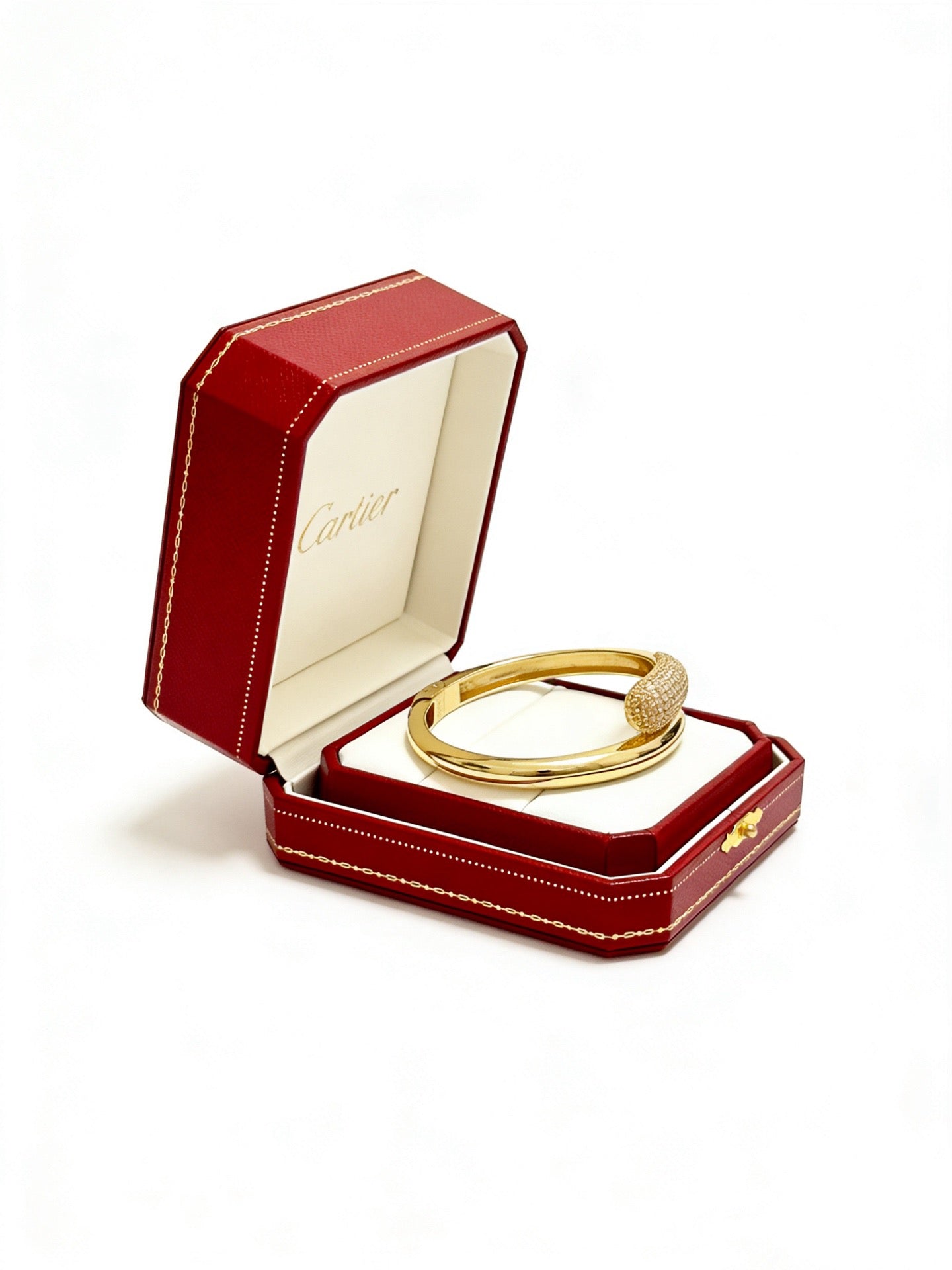 Sculptural Statement Bracelet in Gold-Tone – Design 140 front view