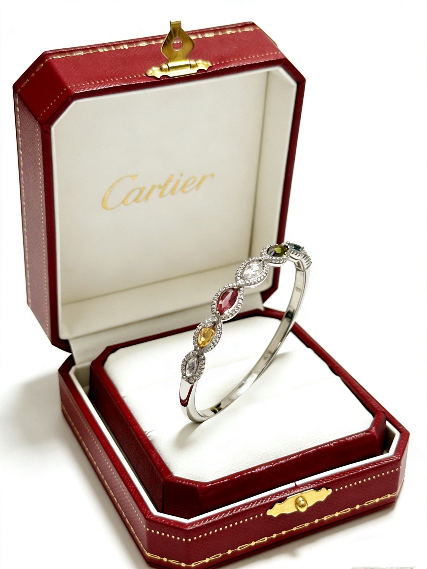 Sculptural Statement Bracelet in Gold-Tone – Design 139 front view
