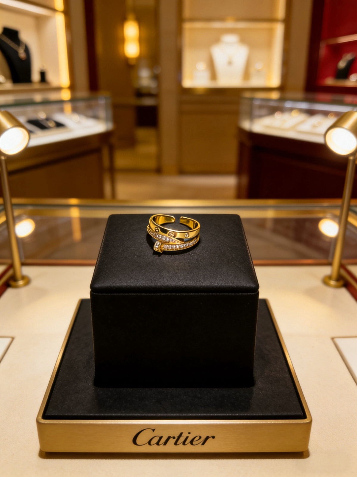 Sculptural Statement Ring in Gold-Tone – Design 17 main product view
