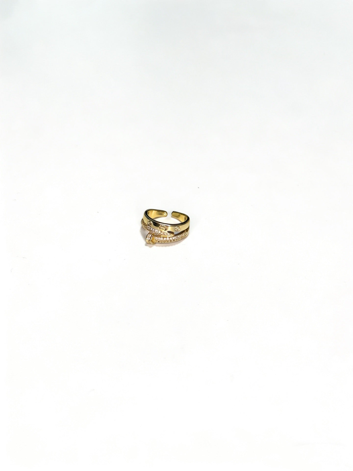 Sculptural Statement Ring in Gold-Tone – Design 17 main product view