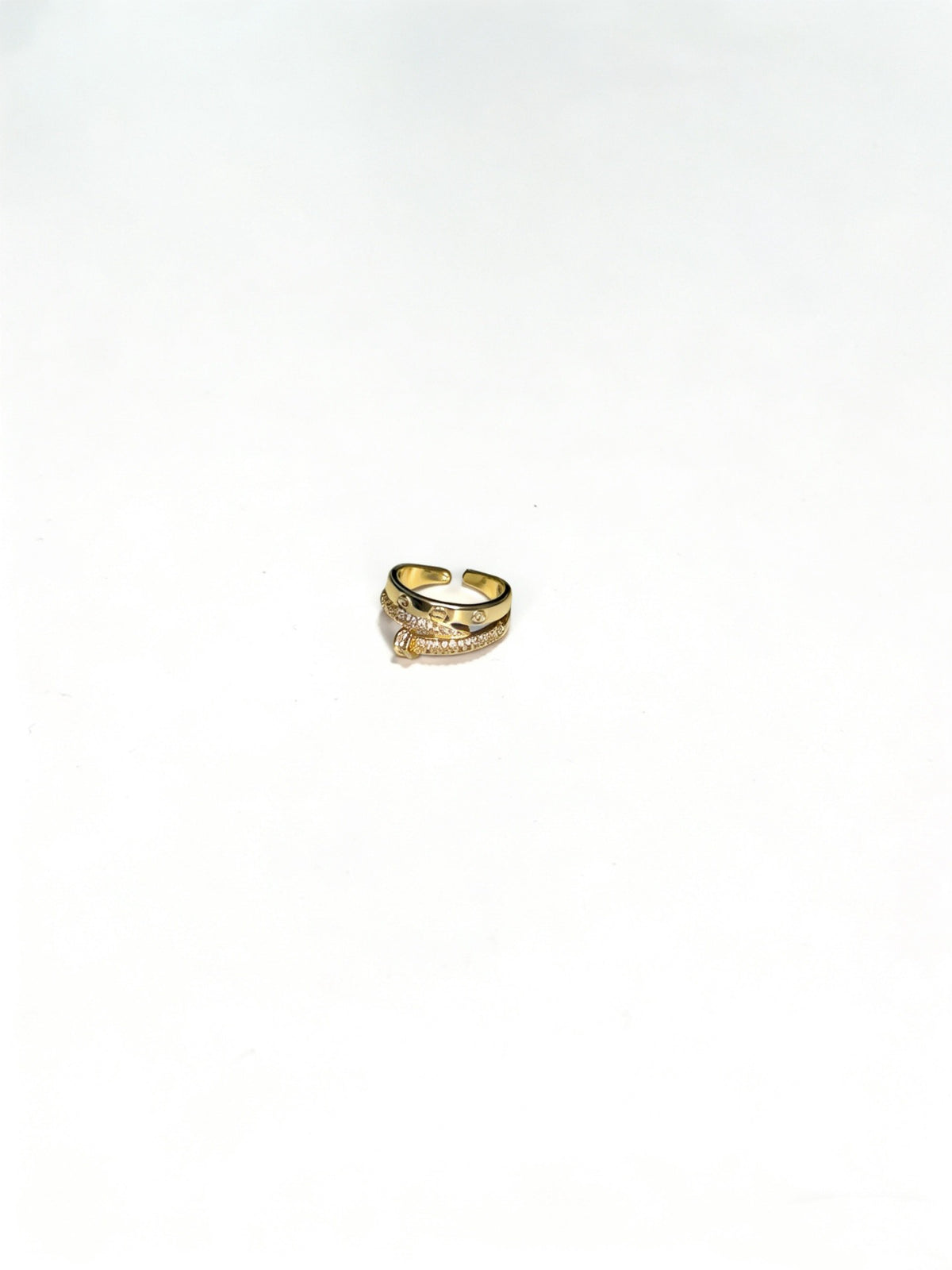 Sculptural Statement Ring in Gold-Tone – Design 17 main product view