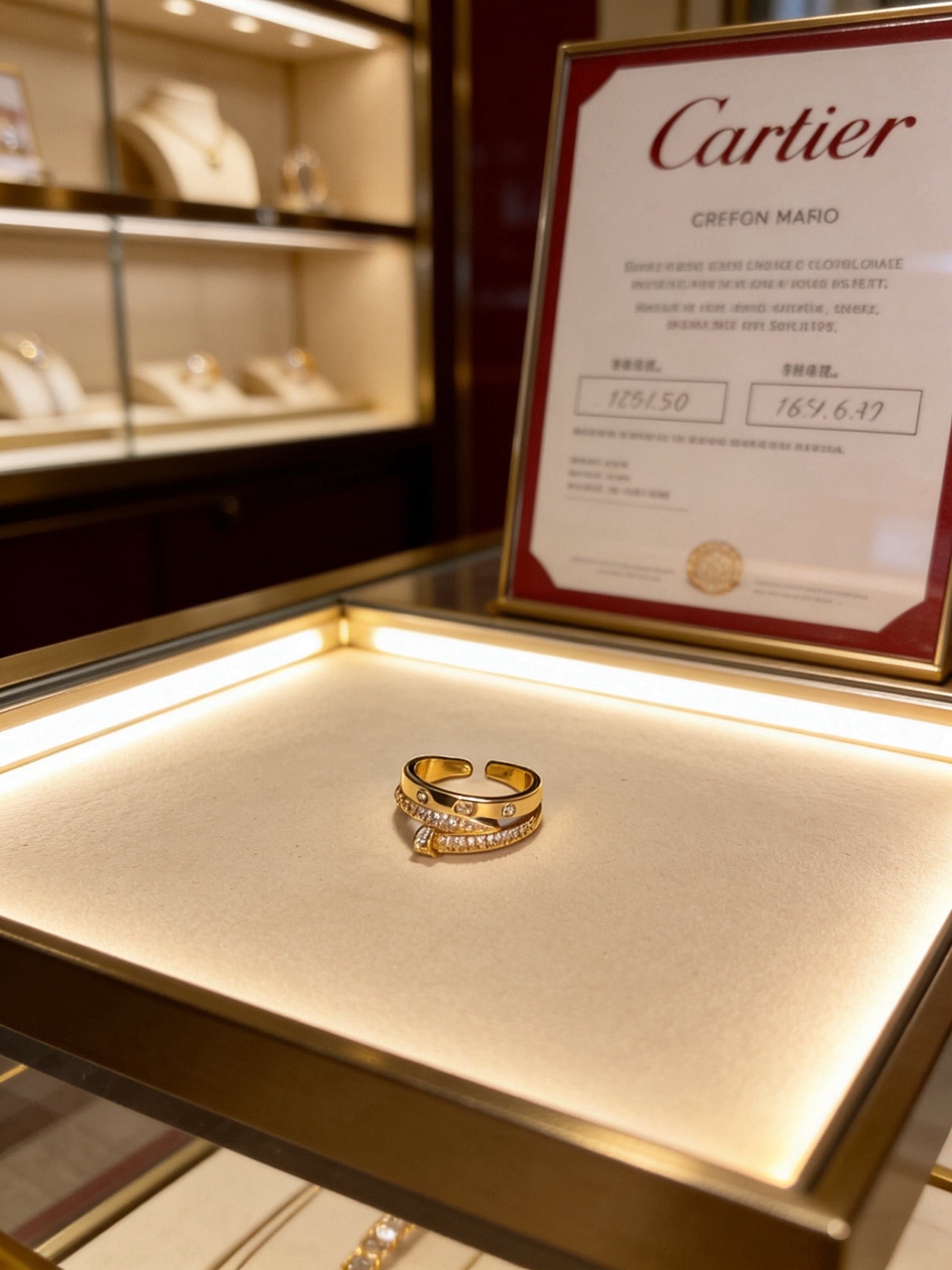 Sculptural Statement Ring in Gold-Tone – Design 17 detail view