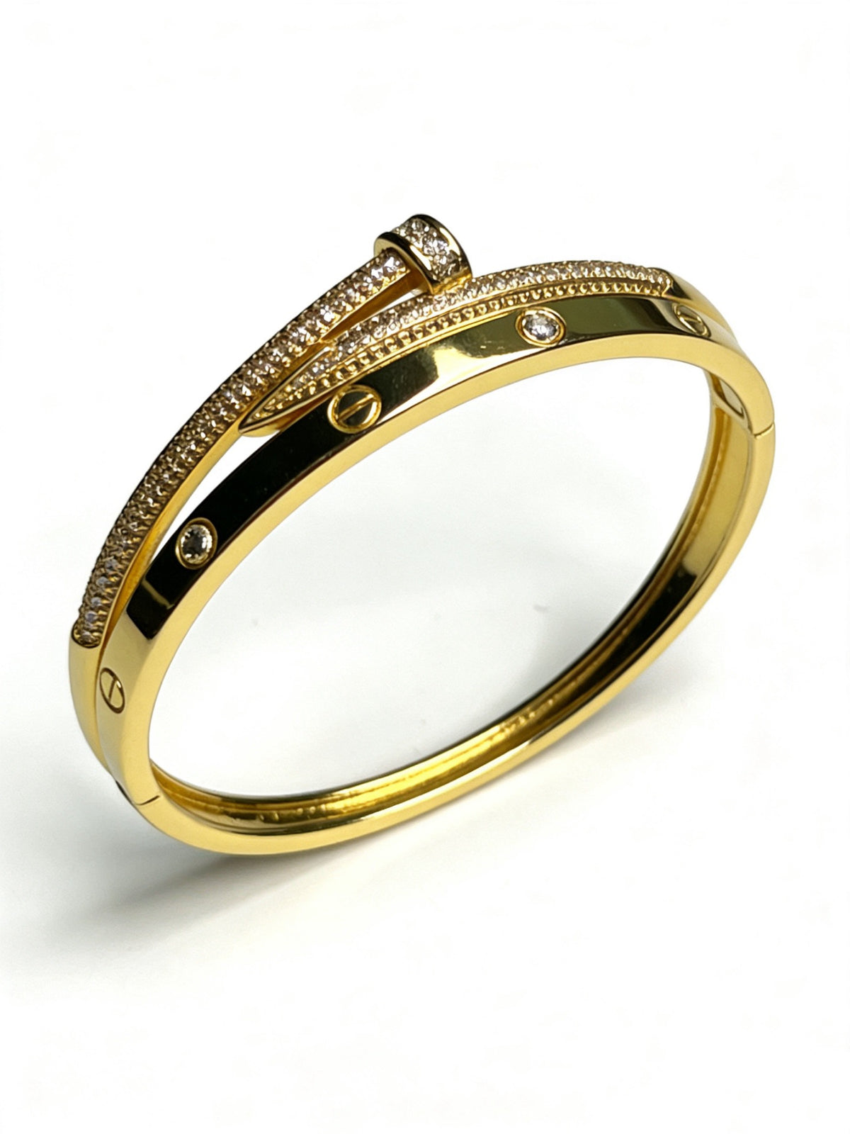 Sculptural Statement Bracelet in Gold-Tone – Design 137 main product view