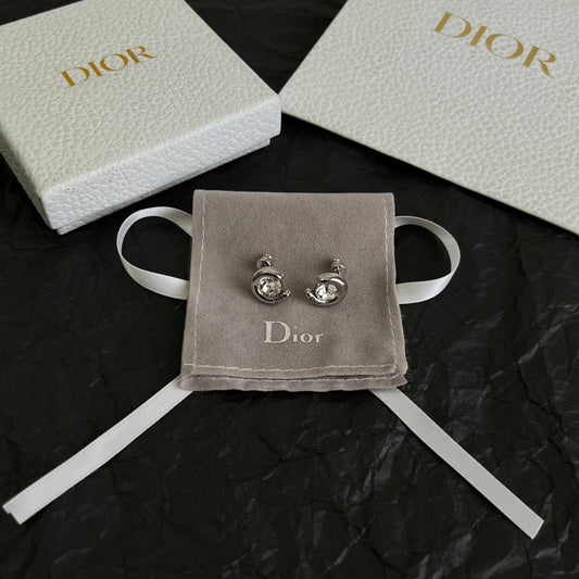 Sculptural Stud Earrings in Polished Metal-Tone – Design 019 main product view