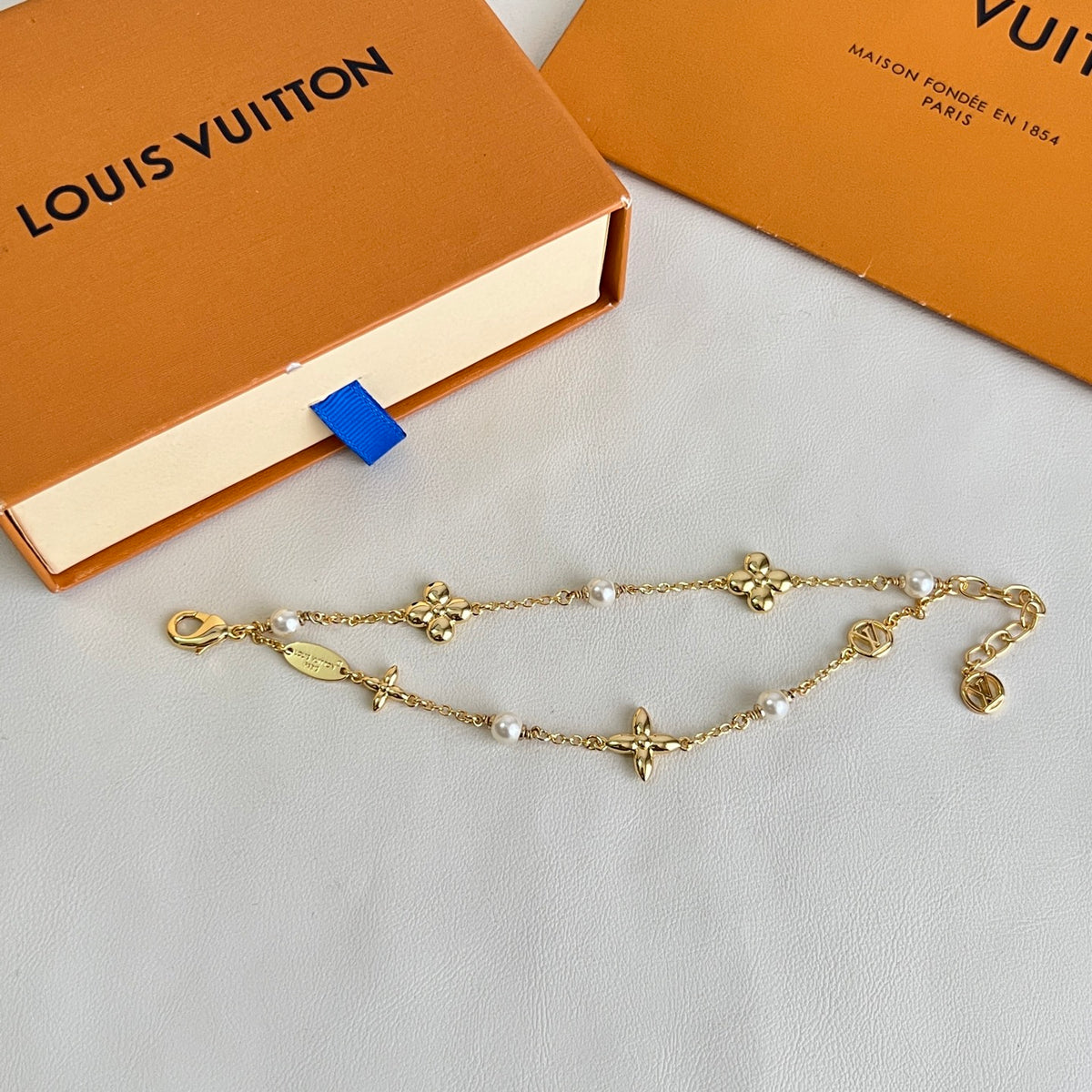 Geometric Emblem Bracelet in Polished Metal-Tone – Design 022 styled product view