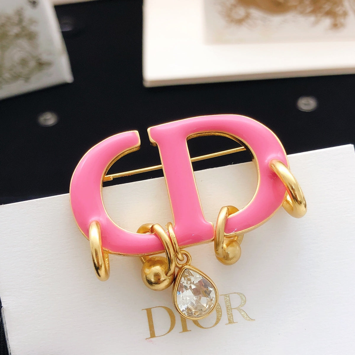 Sculptural Brooch Pin in Polished Metal-Tone – Design 017 main product view