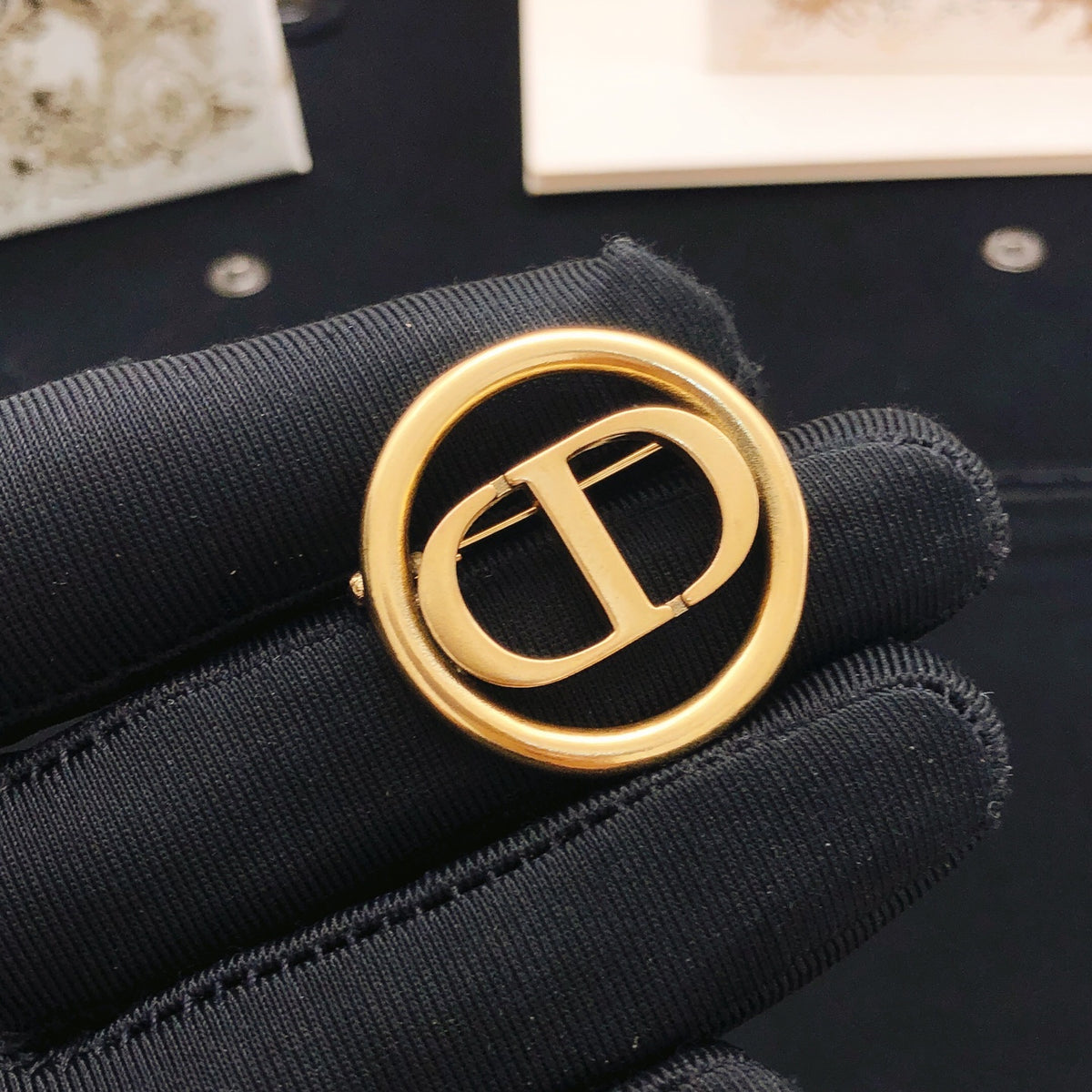 Sculptural Brooch Pin in Polished Metal-Tone – Design 012 front view