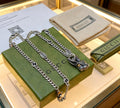 Double-G Emblem Pendant Necklace in Silver-Tone – Vintage Detail – Design 018 main product view