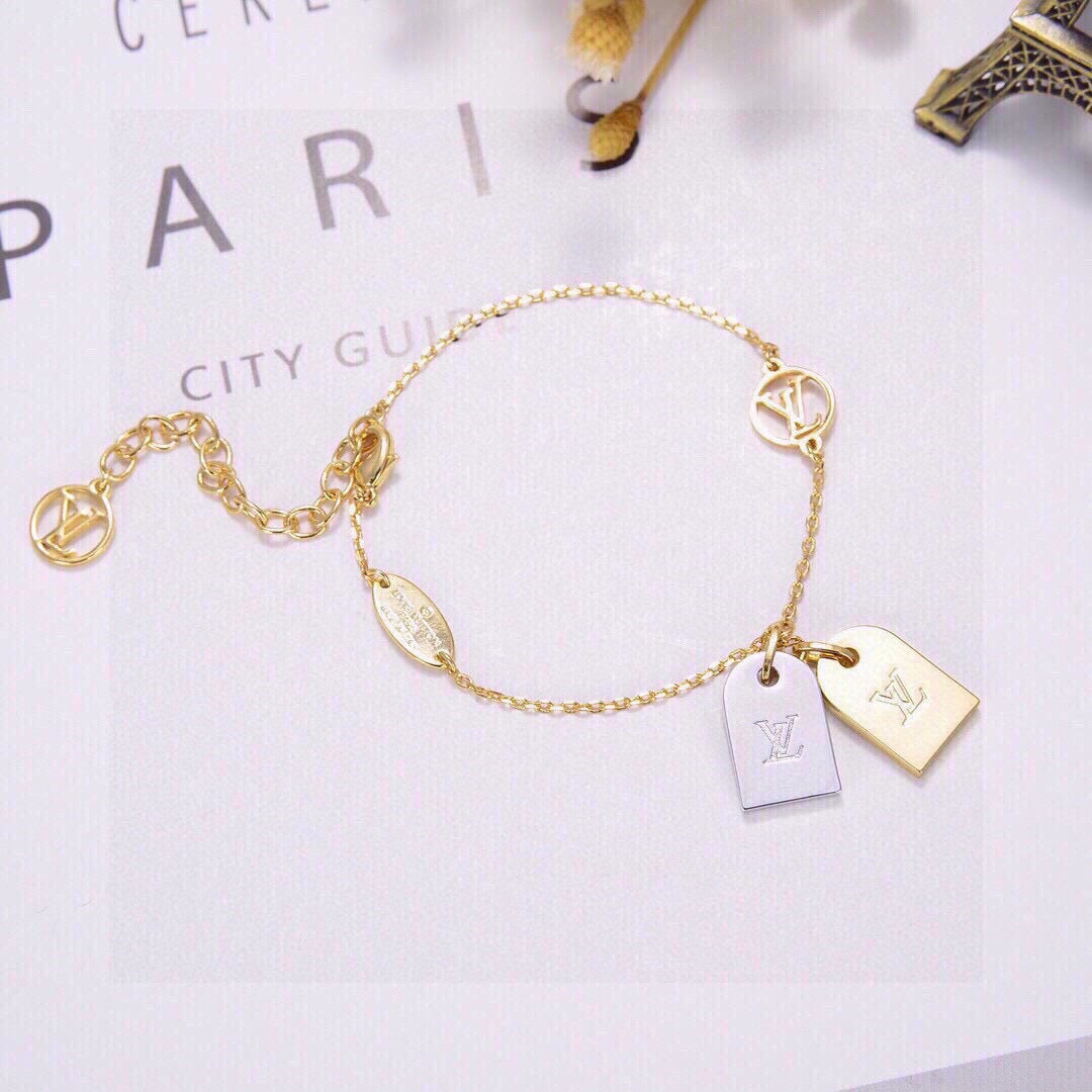 Geometric Emblem Bracelet in Polished Metal-Tone – Design 021 close-up detail