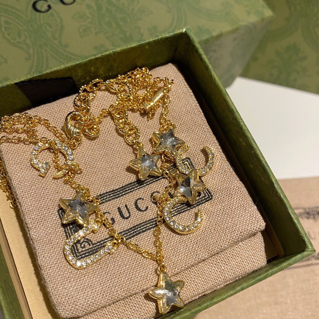Letter Emblem Pendant Necklace in Polished Metal-Tone – Design 002 styled product view