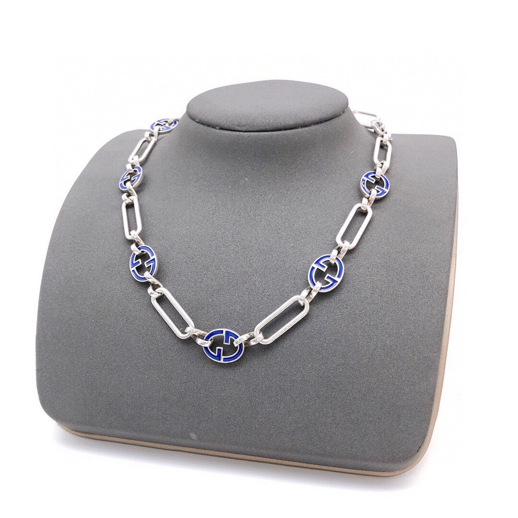 Geometric Emblem Pendant Necklace in Polished Metal-Tone – Design 006 styled product view