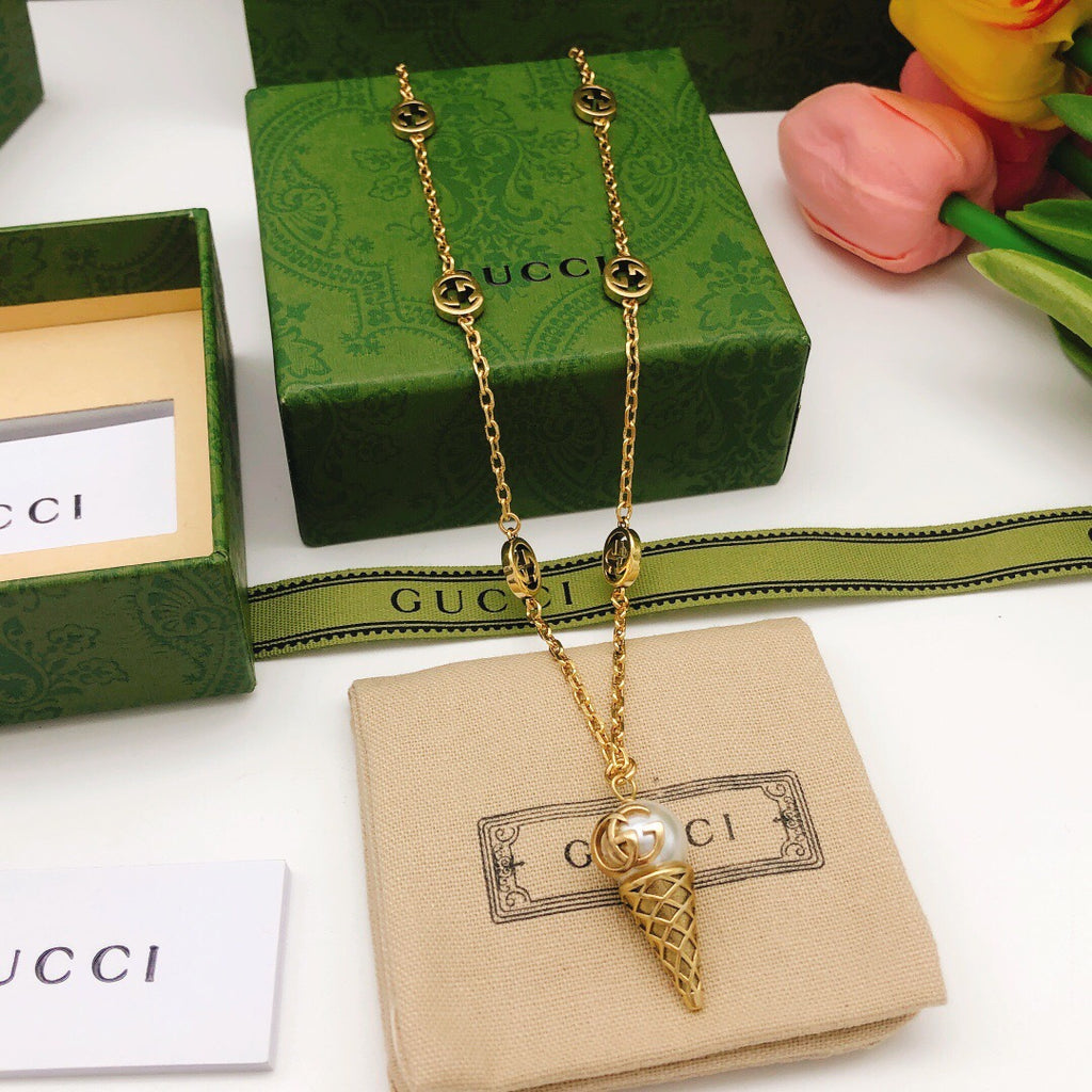 Geometric Emblem Pendant Necklace in Polished Metal-Tone – Design 005 front product view