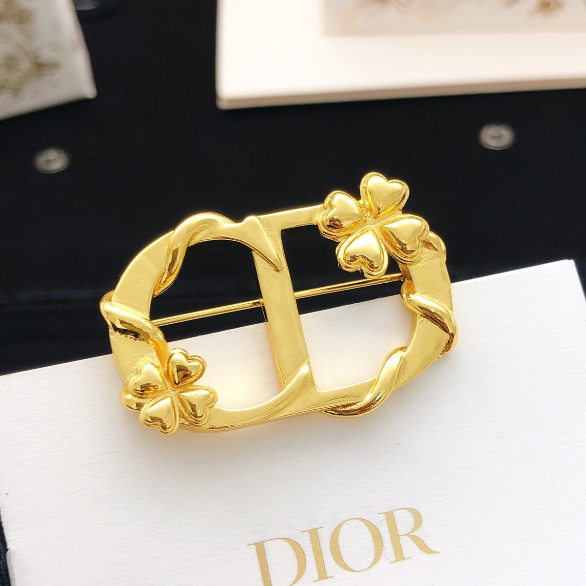 Sculptural Brooch Pin in Polished Metal-Tone – Design 011 main product view
