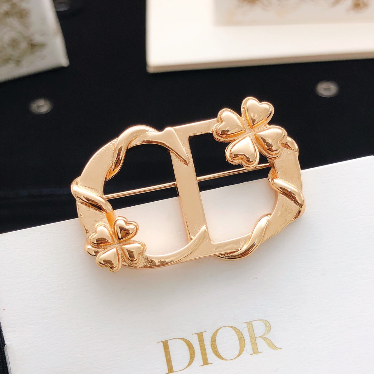 Sculptural Brooch Pin in Polished Metal-Tone – Design 010 main product view