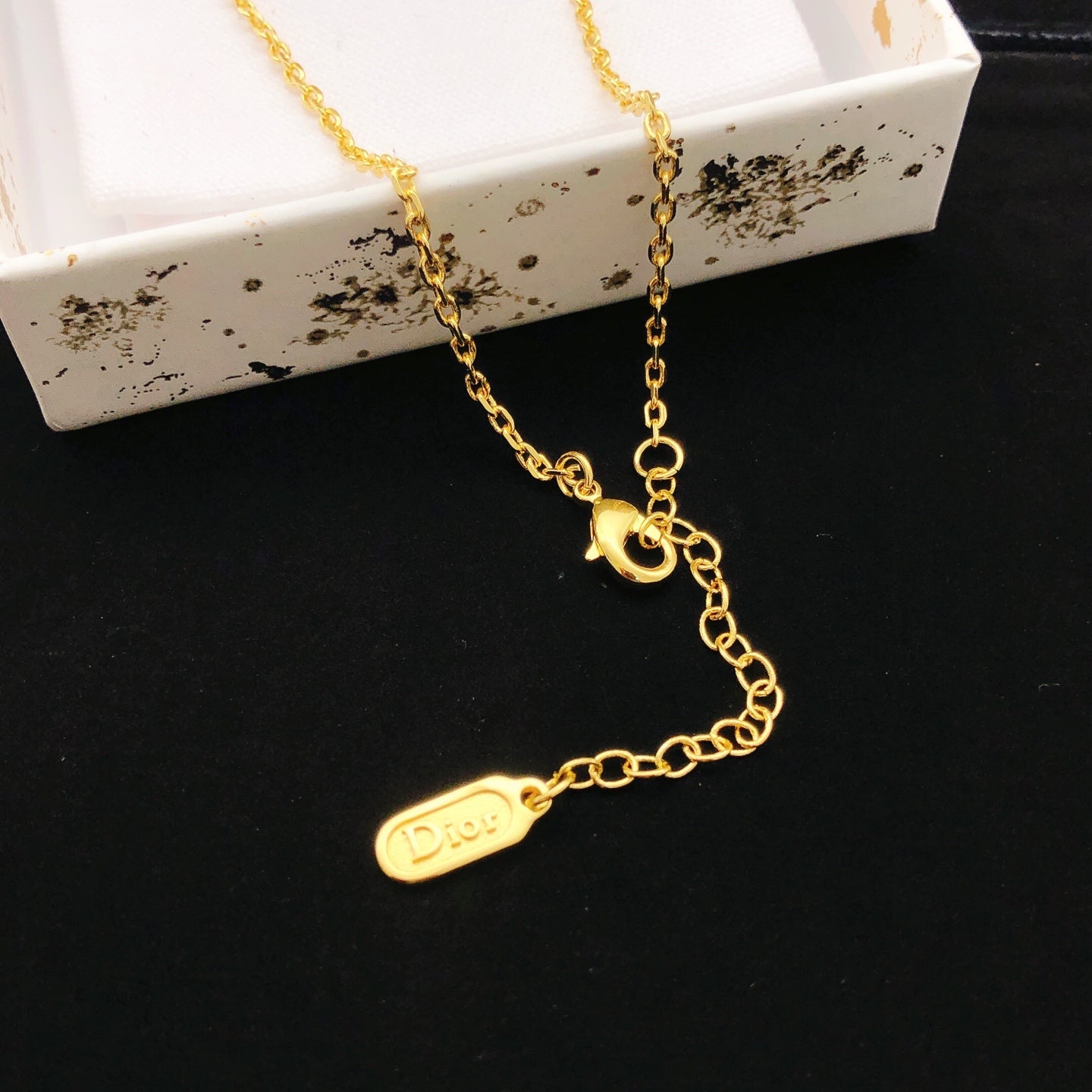 Bow & Butterfly Motif Pendant Necklace in Polished Metal-Tone – Design 003 front view