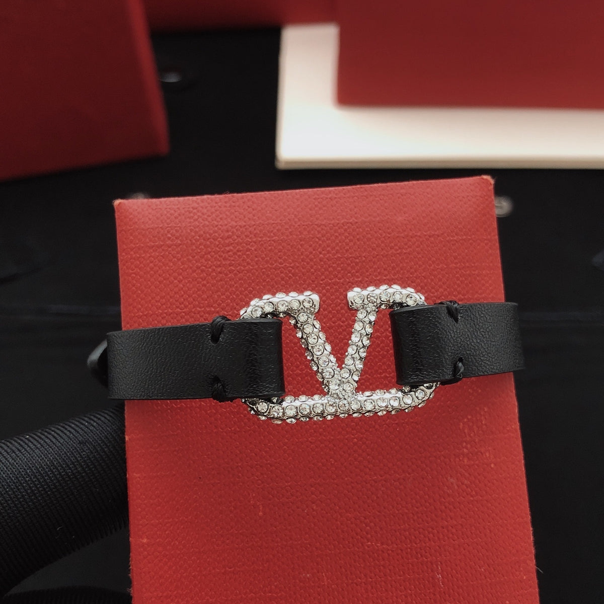 Signature Emblem Bracelet in Gold-Tone – Black main product view