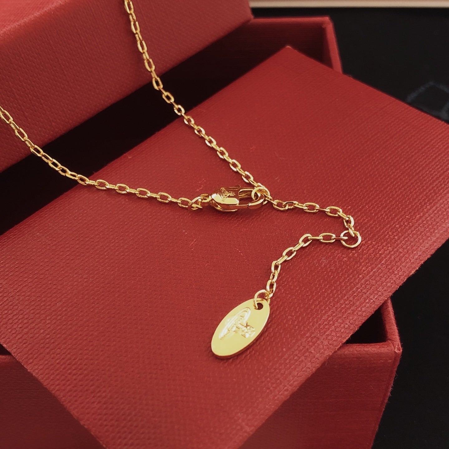 Orb Pendant Necklace in Polished Metal-Tone – Design 055 close-up detail
